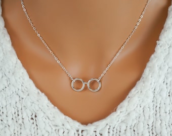 Round Eyeglasses Necklace - Antique Silver Jewelry - Spectacles Charm - Round Glasses Pendant - Silver Glasses Necklace - Glasses Jewelry