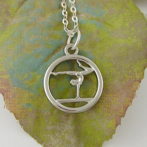 Gymnast Necklace: Silver Gymnastics Jewelry