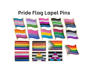 Pride Flag Lapel Pins - Straight Ally Pin - Transgender Ally Pin - Gay Pin - Bisexual Pride Flag Pin - Omnisexual Pin - Progress Pride Pin