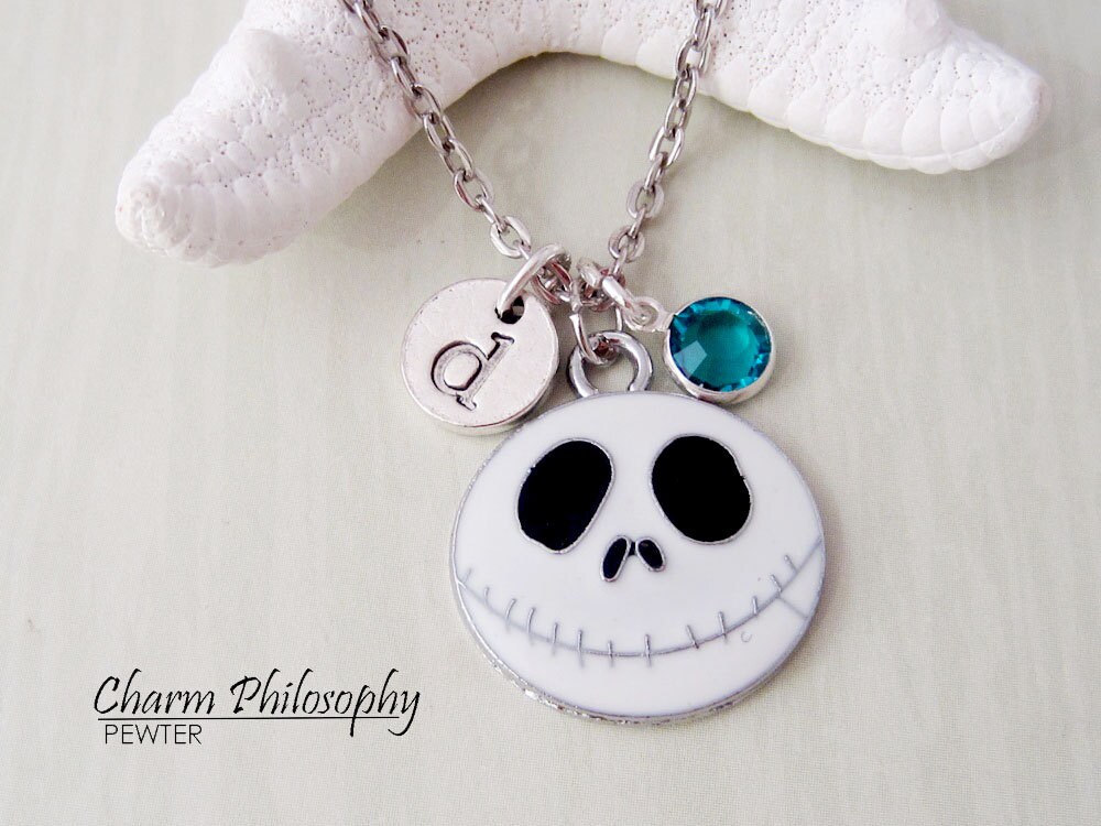 Jack Skellington Necklace - Nightmare Before Christmas Jewelry -  Mon…