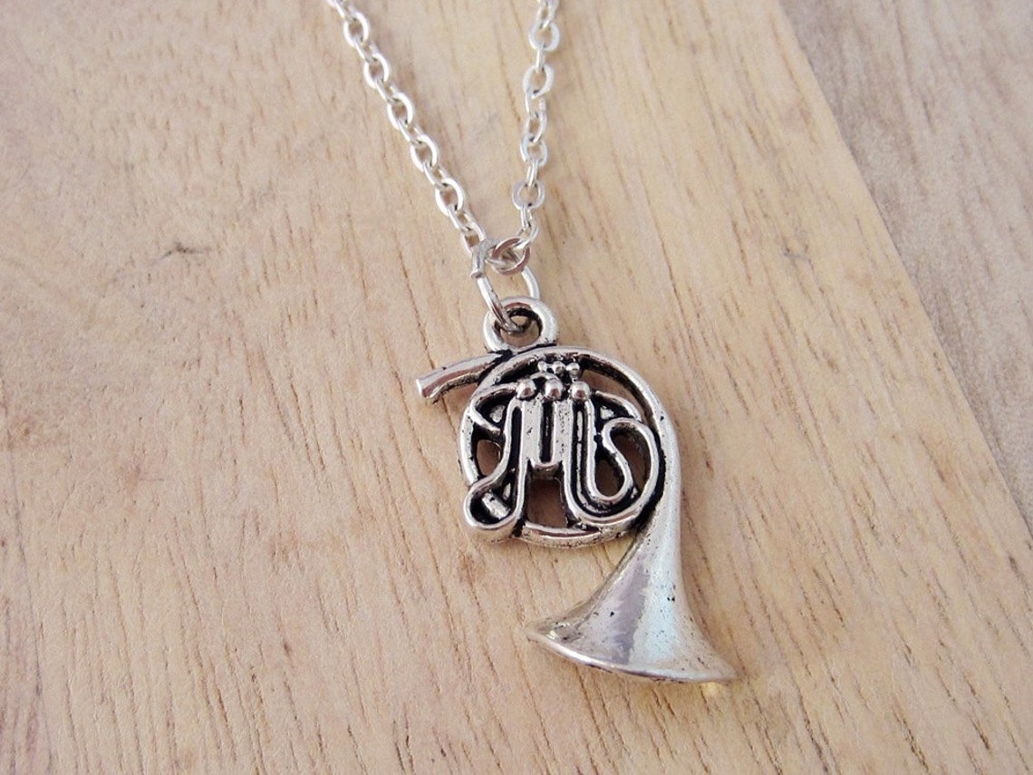 French Horn Necklace Instrument Pendant Band Jewelry Etsy