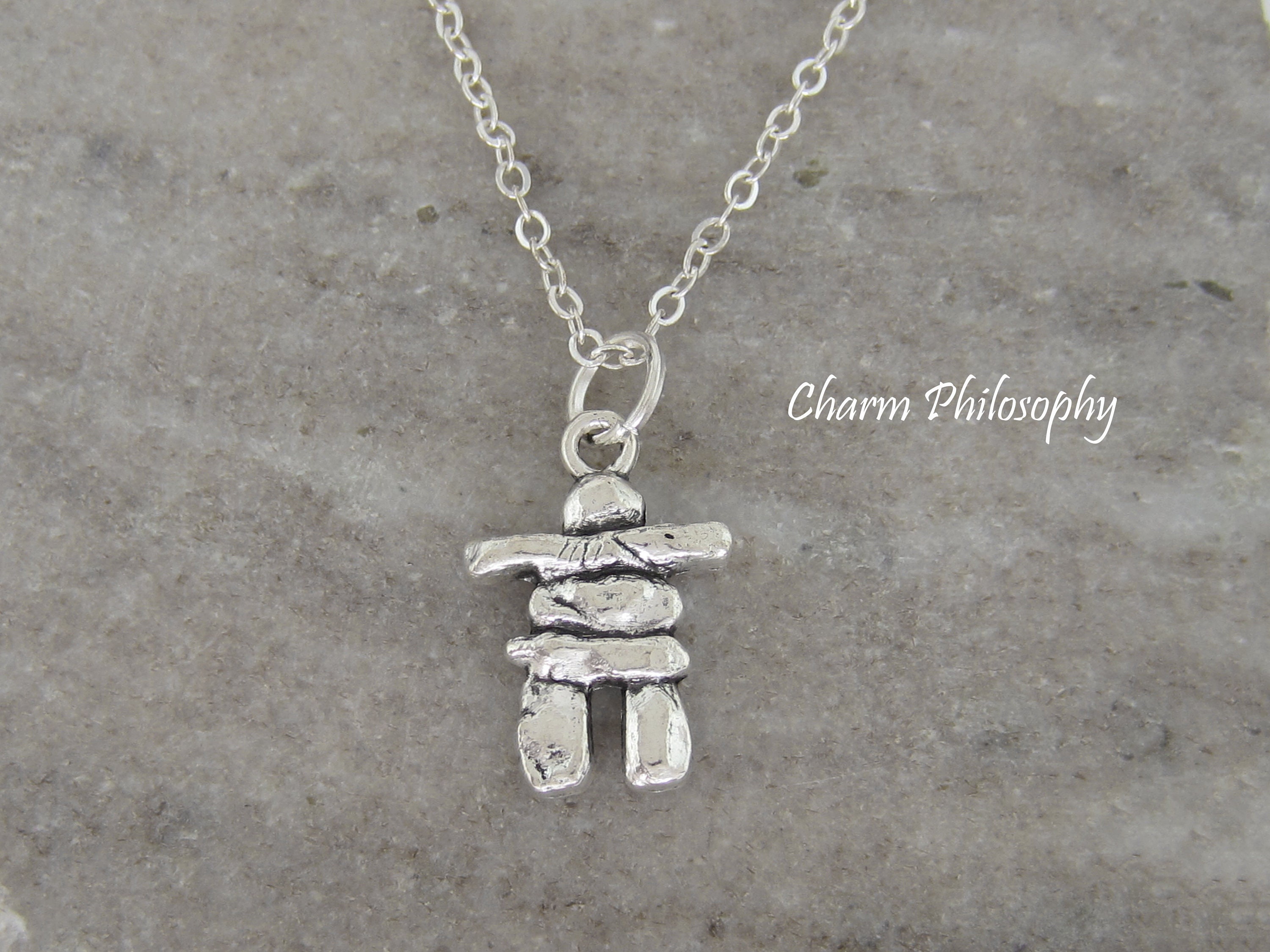 Inukshuk Necklace Canadian Statue Necklace Canada Jewelry Etsy