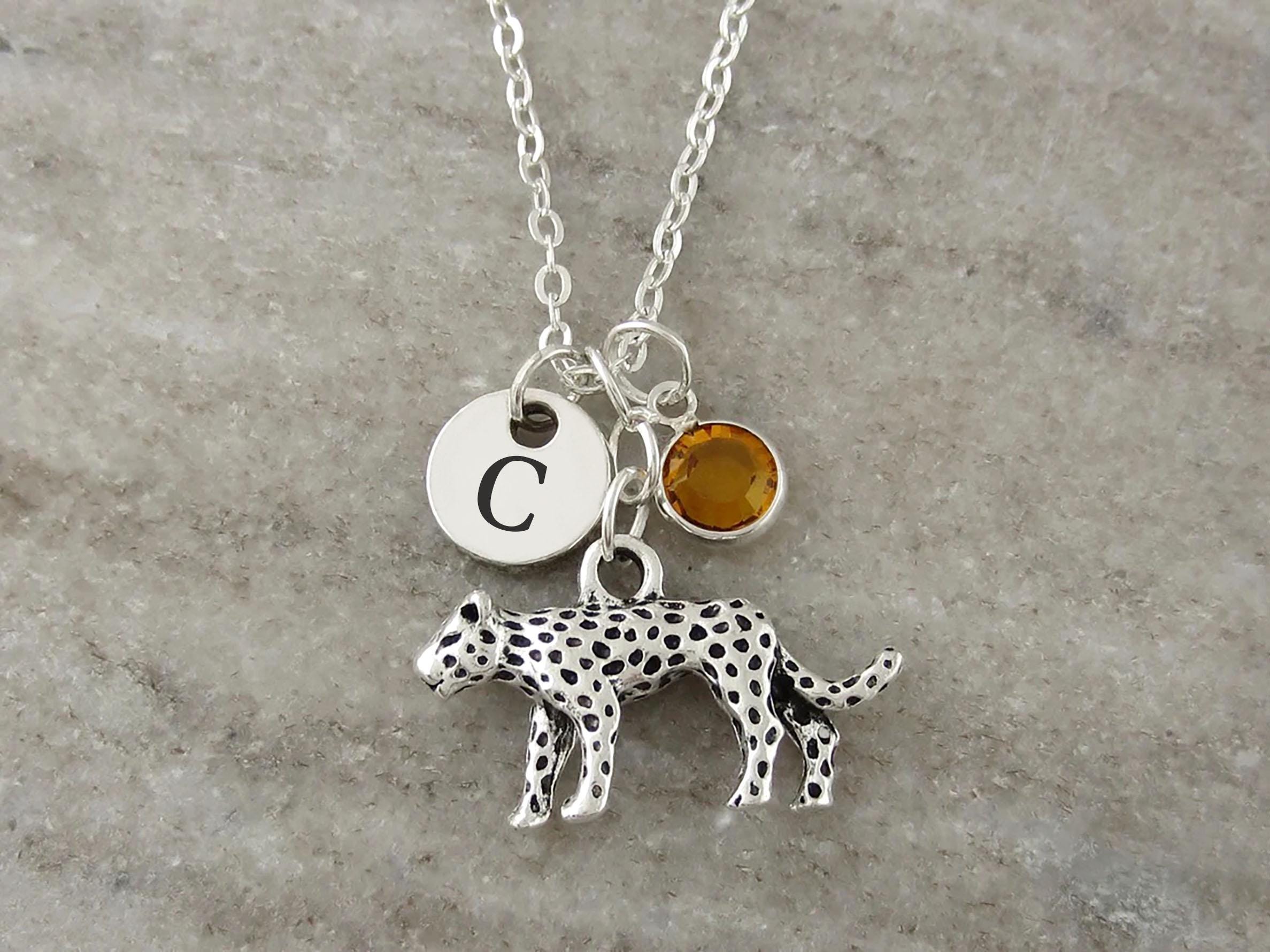 Leopard Necklace Cheetah Necklace Big Cat Necklace Antique