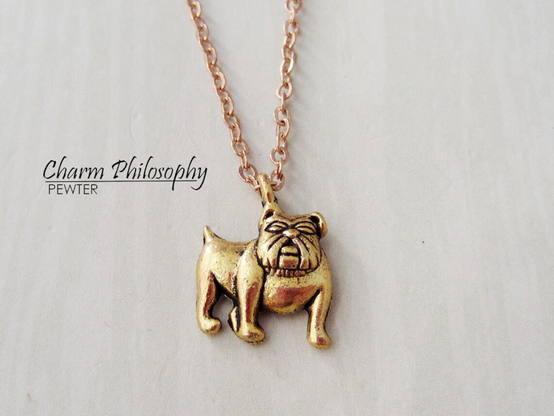 Gold bulldog pendant Clearance