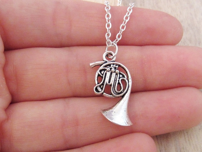 French Horn Necklace Instrument Pendant Band Jewelry Etsy