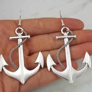 Anchor Earrings - Etsy