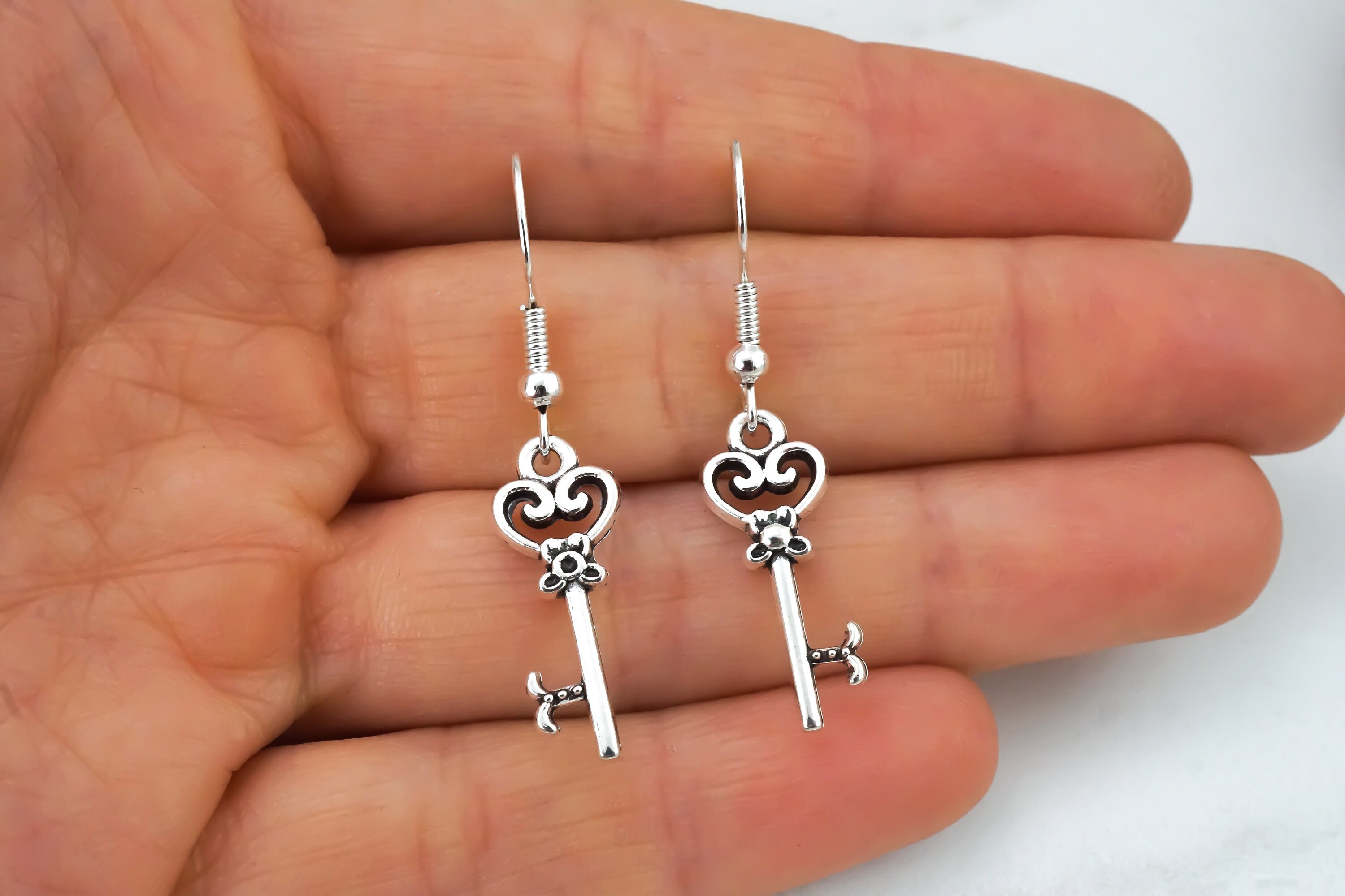 ◆VINTAGE HOLLYWOOD◆ Octagon Key Earrings VH2379EA002B Vintage Key Earring - Etsy