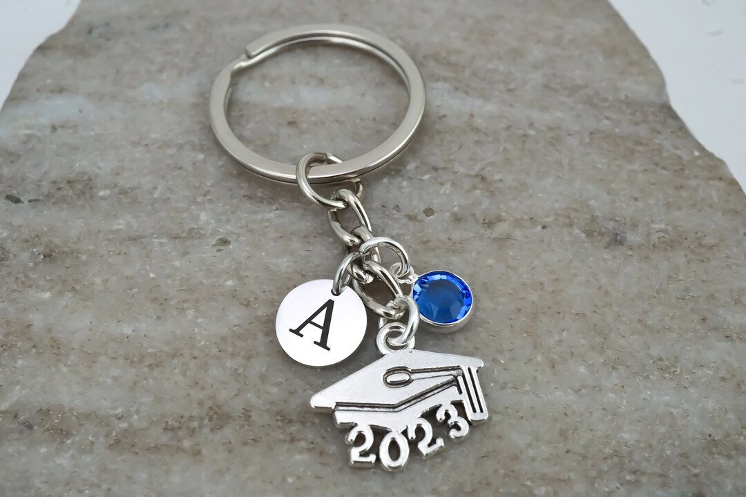 Graduation Keychain Grad 2023 Graduation Cap Charm Personalized