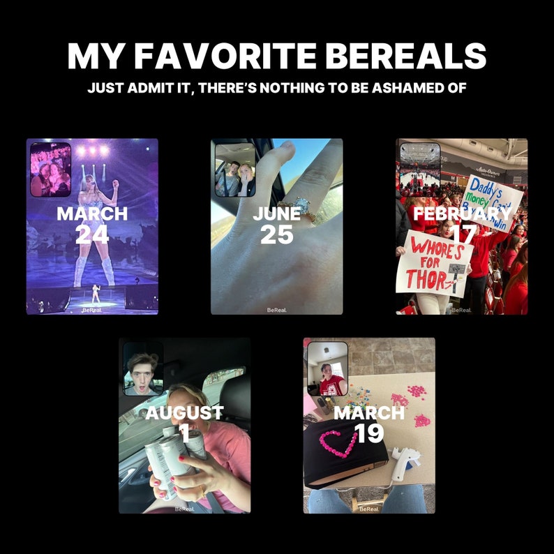 Bereal Photo Book Template Canva Etsy