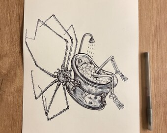 Itsy Bitsy Spider Bic Sketch