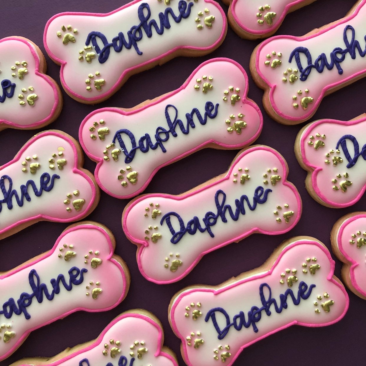 Dog Bone Sugar Cookies Sugar Cookies Custom Cookies Etsy