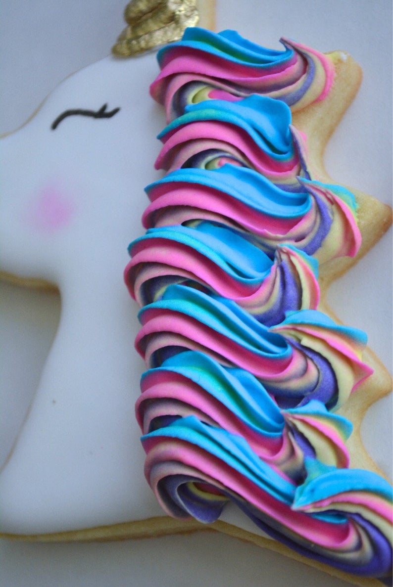 One Dozen Unicorn Sugar Cookies Unicorn Cookies Etsy