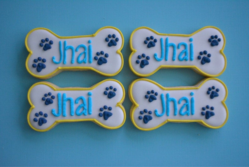 Dog Bone Sugar Cookies Sugar Cookies Custom Cookies Etsy