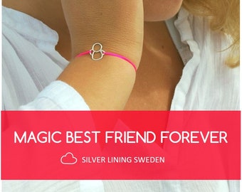 Magic Best Friend Forever, Friendship Bracelet, Silver Bracelet, Dainty Bracelet, Minimalistic Bracelet, Mothers day gift