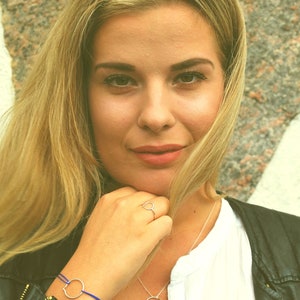 Sterling Silver Speech Bubble Bracelet: Dainty Friendship Jewelry