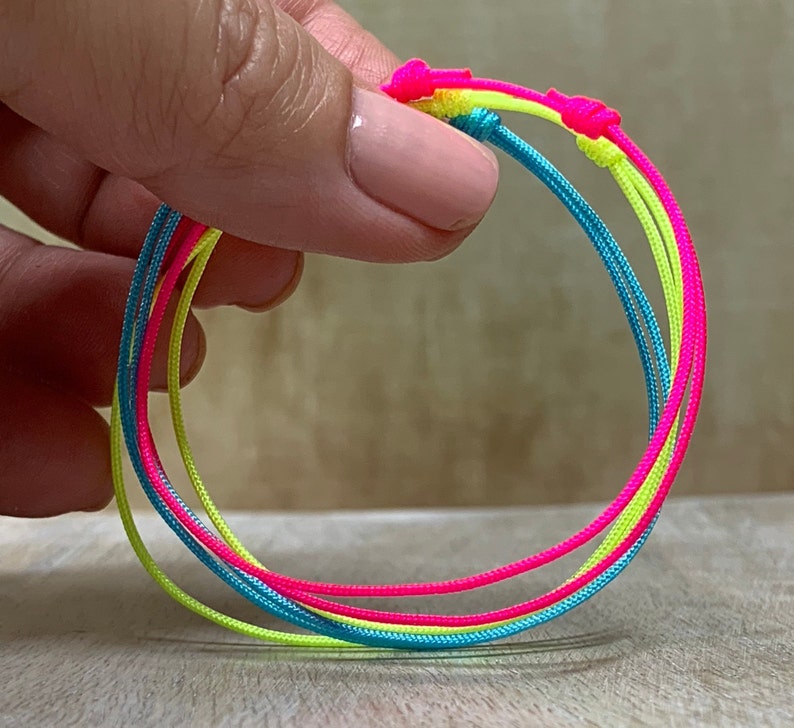 Waterproof Jewelry Neon Cord Bracelet Neon Yellow Cord Bracelet Mens Surfer Bracelet Mens Beach Bracelet