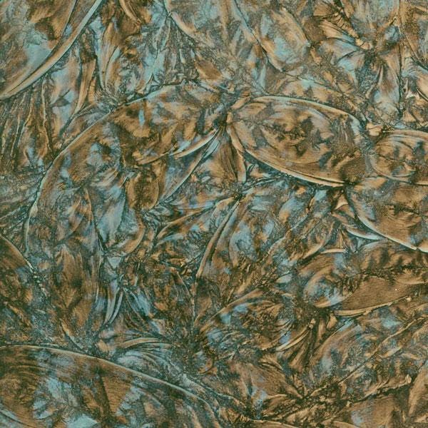 Van Gogh Blue-Green Stained Glass Sheet - 6" X 12" Handmade Art Glass For Mosaics & Stained Glass Projects