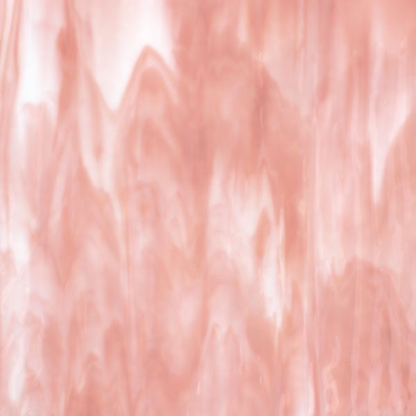 Stained Glass Sheet White Opal Salmon Pink Bullseye MOSAIC