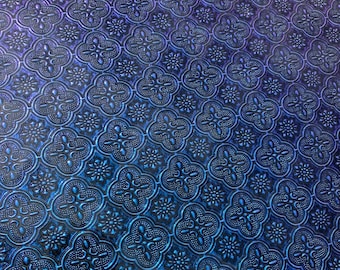 Stained Glass Sheet Flora Blue Violet Sparkle Van Gogh MOSAIC