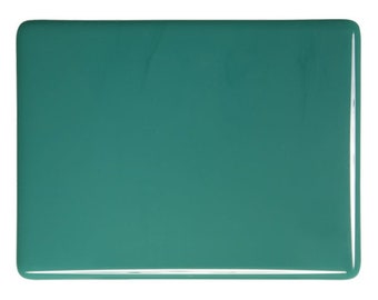 Stained Glass,Teal Green Opal Double Roll Fusible, Bullseye SHEET MOSAIC