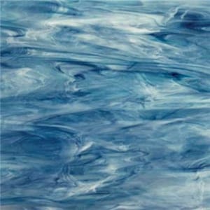 Feuille de vitrail bleu là-bas clair blanc bleu marine Aqua Spectrum MOSAIC