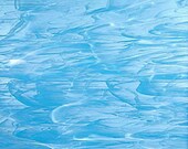 Stained Glass Sheet Sky Blue White Wispy Spectrum MOSAIC