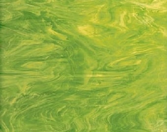 Stained Glass Sheet Lime Green White Translucent Spectrum MOSAIC