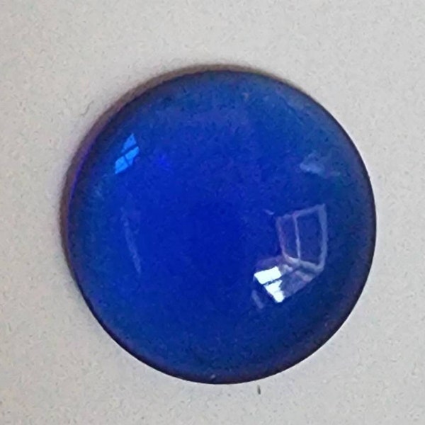 Round Smooth Jewels- German Made- Trans Cobalt Blue- Multiple Sizes- Stained Glass and Lead