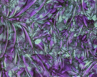 Stained Glass Sheet Violet & Bluegreen Van Gogh MOSAIC