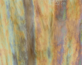 Stained Glass Sheet Medium Amber Opal Iridized Wissmach MOSAIC