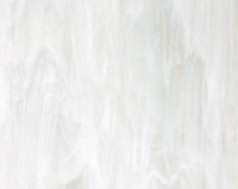 Stained Glass Sheet Pearl Pure White and Clear Corsica System 96 Spectrum MOSAIC