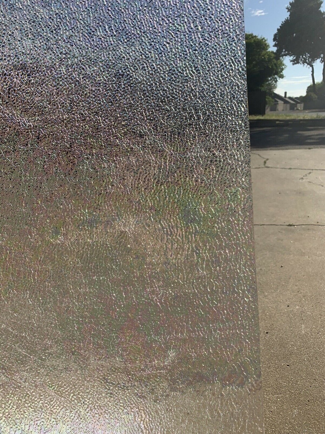 Stained Glass Sheet Clear Tight Ripple Iridized Kokomo MOSAIC Etsy