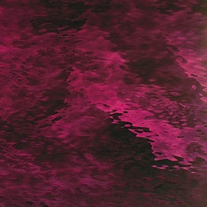 May include: A textured glass sheet with a deep, rich burgundy color. The glass has a rippled, water-like pattern.