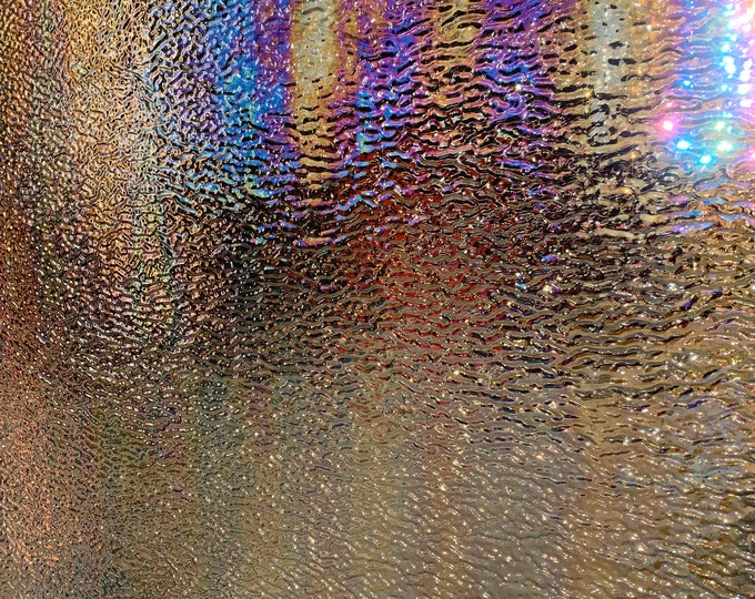 Stained Glass Sheet Clear Ripple Iridized Wissmach MOSAIC Etsy