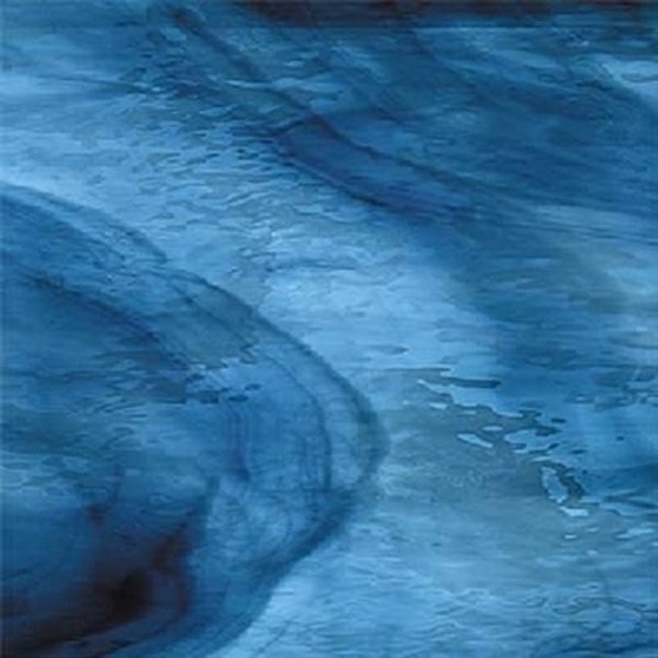 Stained Glass Sheet Deep Steel Sky Blue Waterglass Spectrum MOSAIC