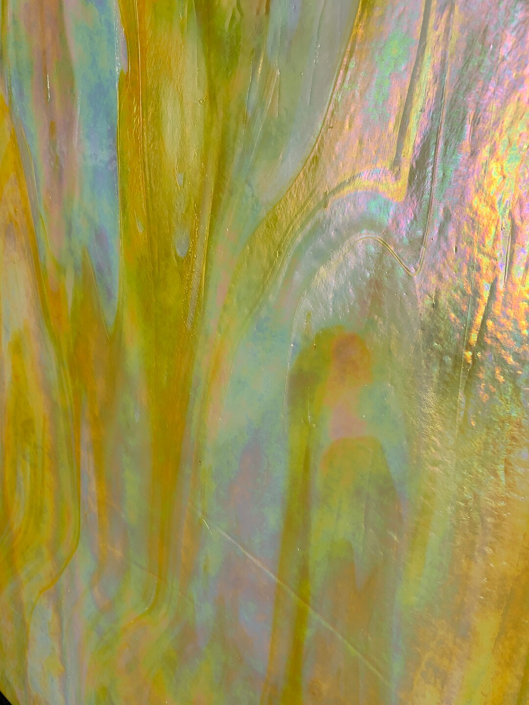 Stained Glass Sheet Yellow With Opal Iridized Wissmach MOSAIC - Etsy
