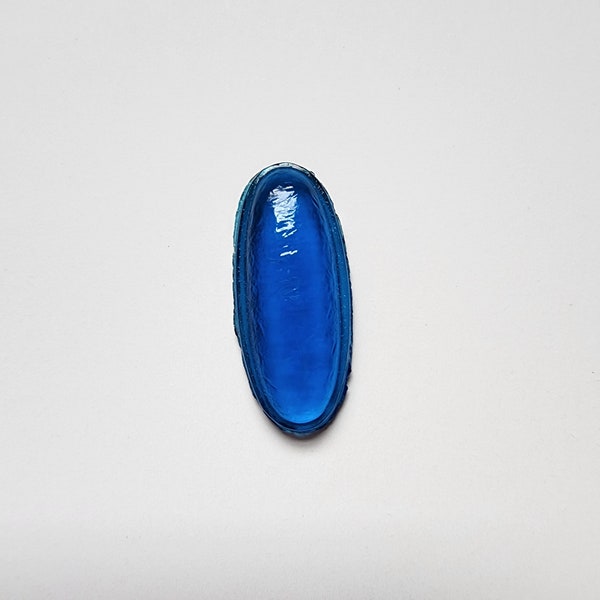 Oval Odyssey Antique Jewels- German Made- Cobalt Blue- 30mm x 13mm- Stained Glass and Lead