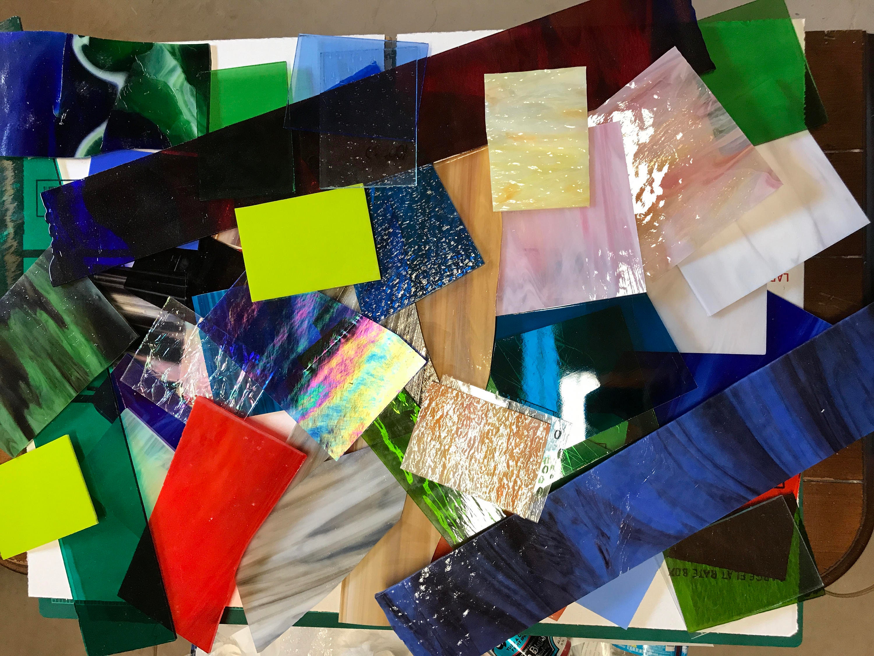 Stained Glass 10 Pounds PREMIUM SCRAP FOR Mosaic Art Glass Art Mosaic ...