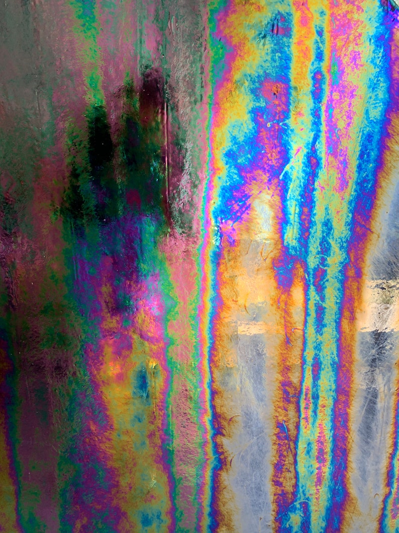 Stained Glass Sheet Black Iridescent Wissmach MOSAIC Etsy