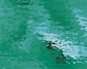 Stained Glass Sheet Teal Green Waterglass Transparent Spectrum MOSAIC