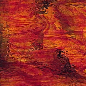 Stained Glass Sheet Red Amber Streaky Waterglass Transparent Spectrum MOSAIC