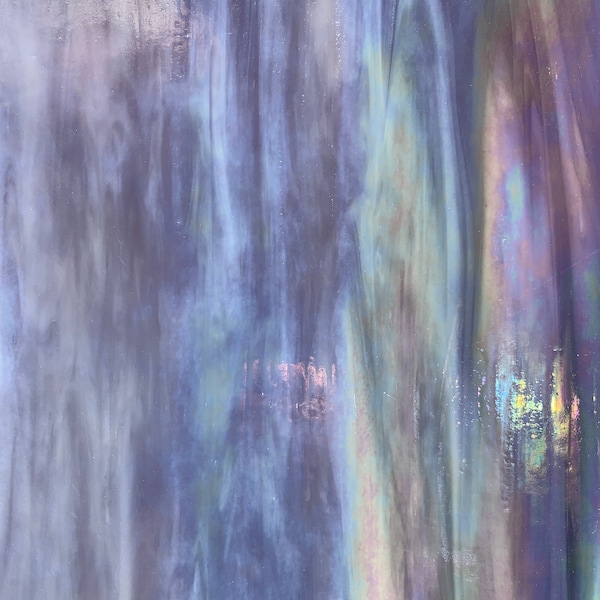 Stained Glass, Light Violet Opal Wispy Iridized WISSMACH SHEET