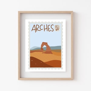 Arches National Park Art Print Digital Instant Download Original Modern Minimalist Illustration