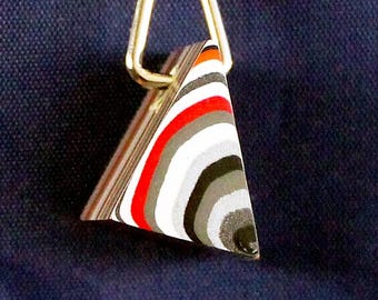 Fordite Keychain - 19.95mm x 17.57mm x 6.95mm          (3063)