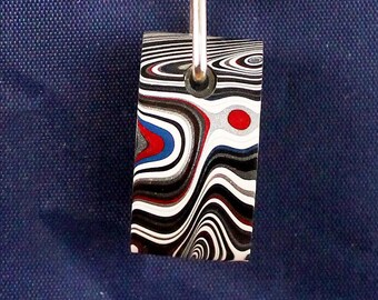 Fordite Keychain - 28.39mm x 15.35mm x 5.55mm          (2848)