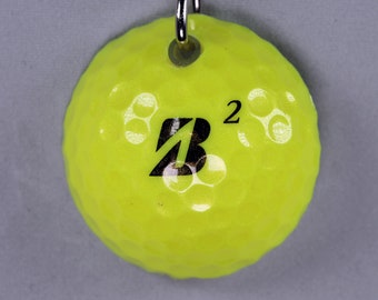 Golf Ball Keychain - Bridgestone - 34.98mm x 10.93mm          (2195)
