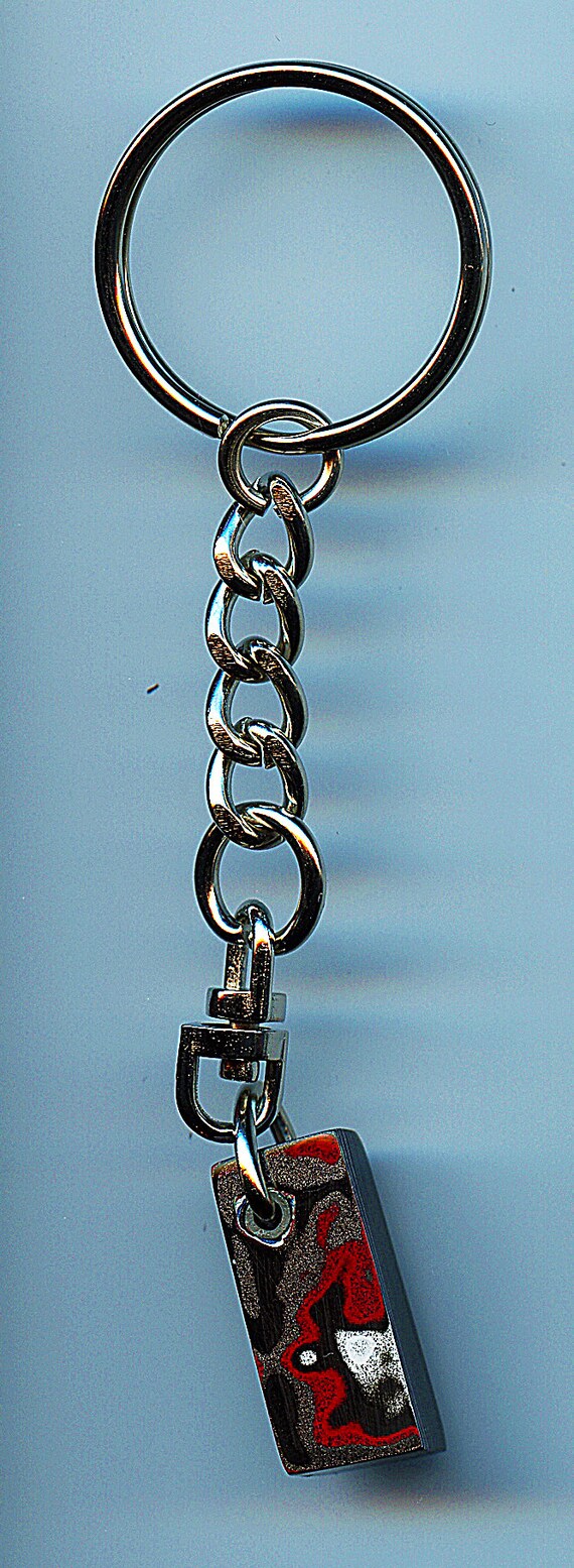 Fordite Key Chain - 26.27mm X 11.58mm X 10.66mm (2621) - Etsy