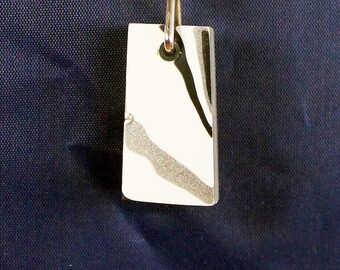 Fordite Keychain - 33.60mm x 17.20mm x 8.60mm        (1851)