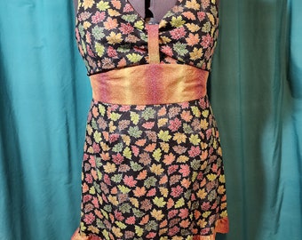 Fall VIbes 100% Cotton Retro Fall Halter Apron