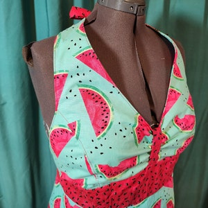 Summer Watermelons 100% Cotton Retro Kitchen Apron